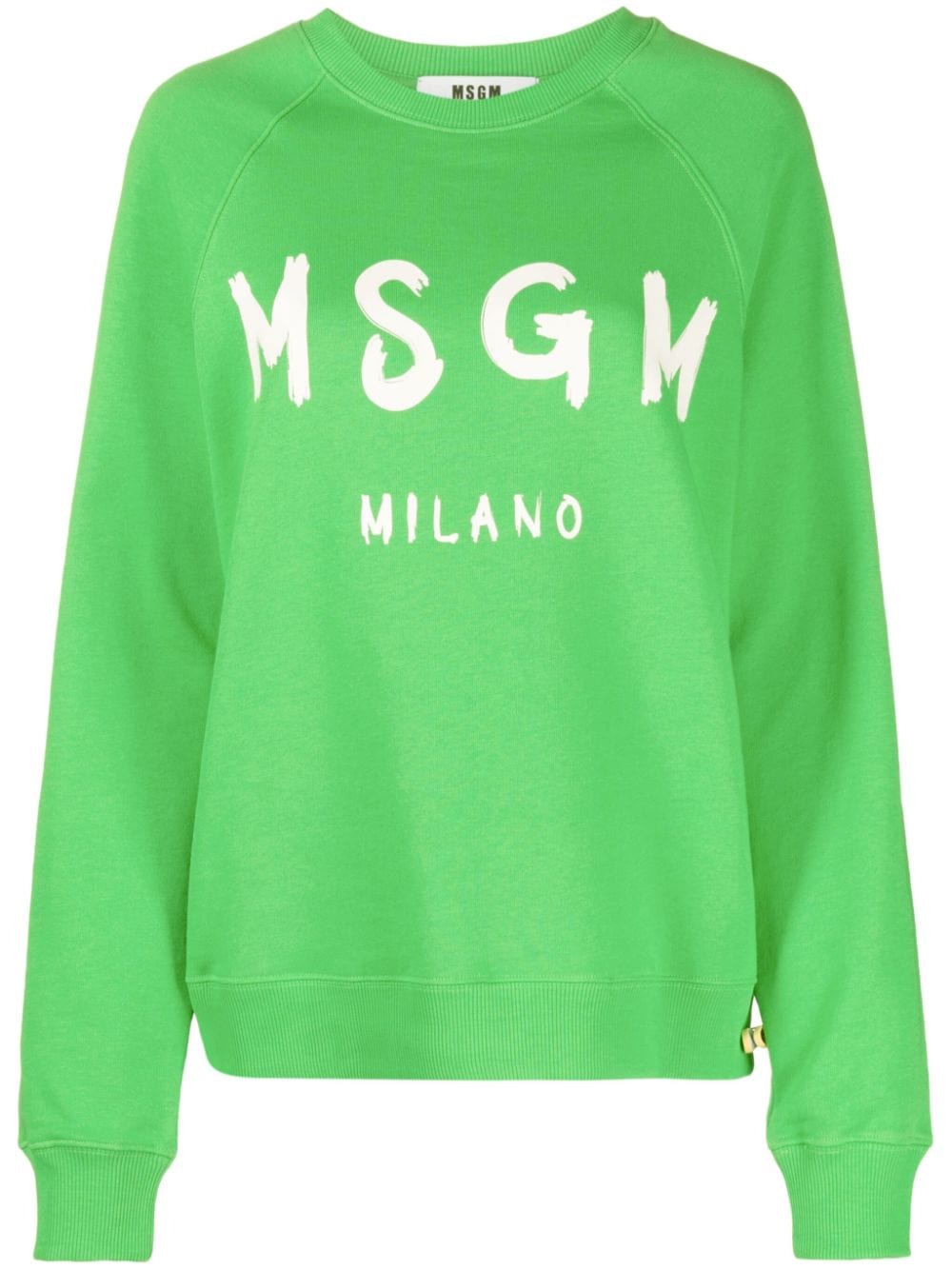 MSGM logo-print cotton sweatshirt - Green von MSGM