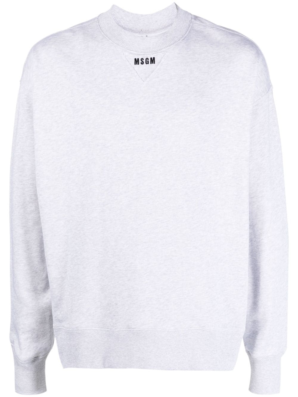 MSGM logo-print cotton sweatshirt - Grey von MSGM