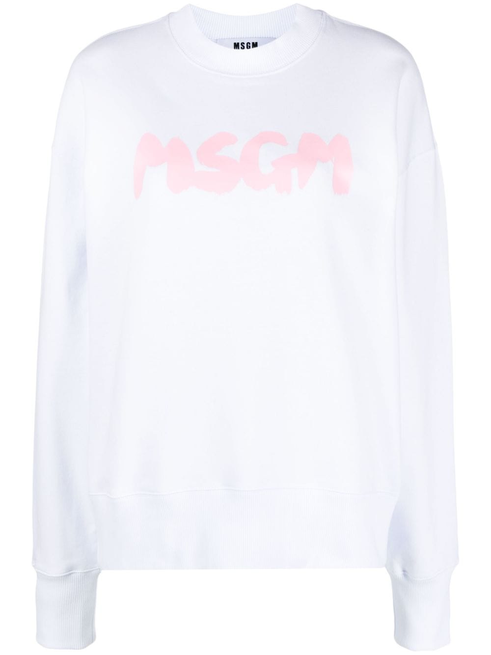 MSGM logo-print cotton sweatshirt - White von MSGM