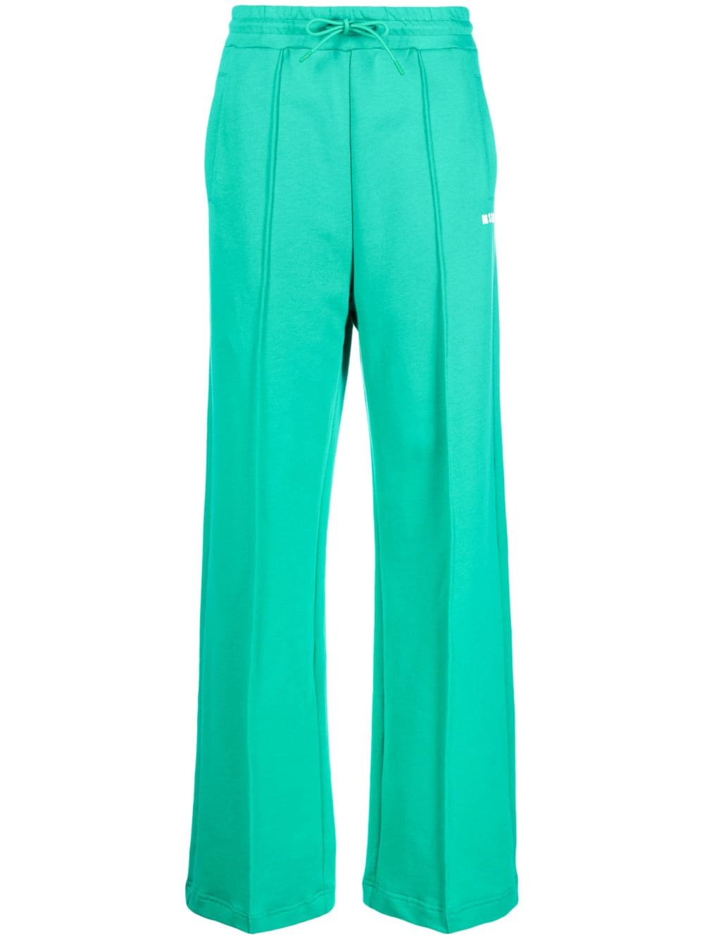 MSGM logo-print cotton track pants - Green von MSGM