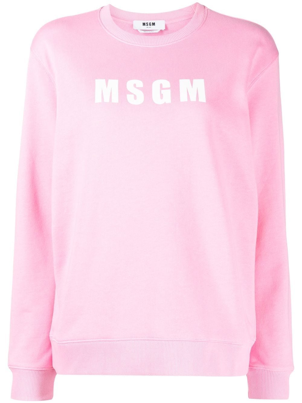 MSGM logo-print crew-neck sweatshirt - Pink von MSGM