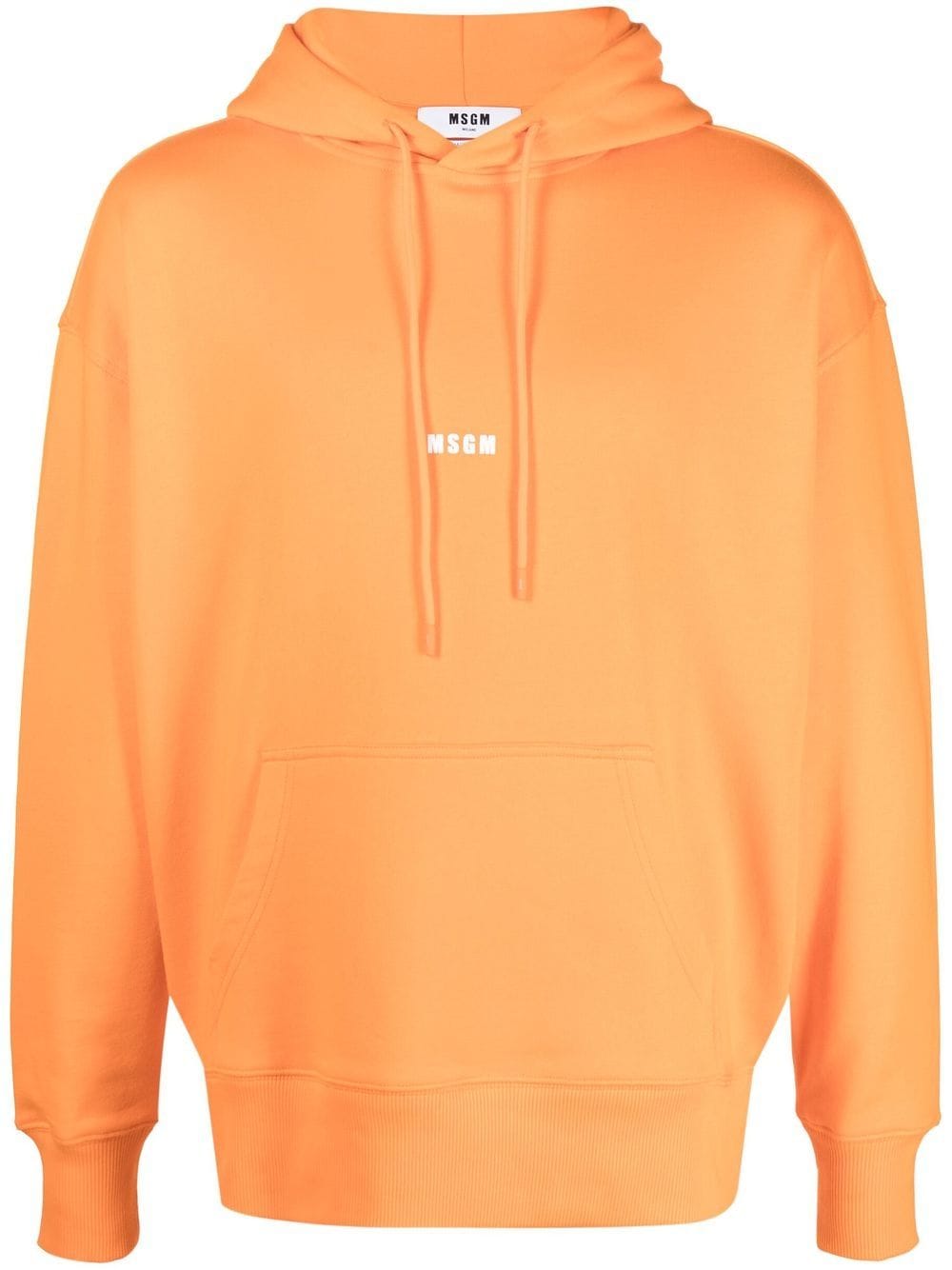 MSGM logo-print drawstring hoodie - Orange von MSGM