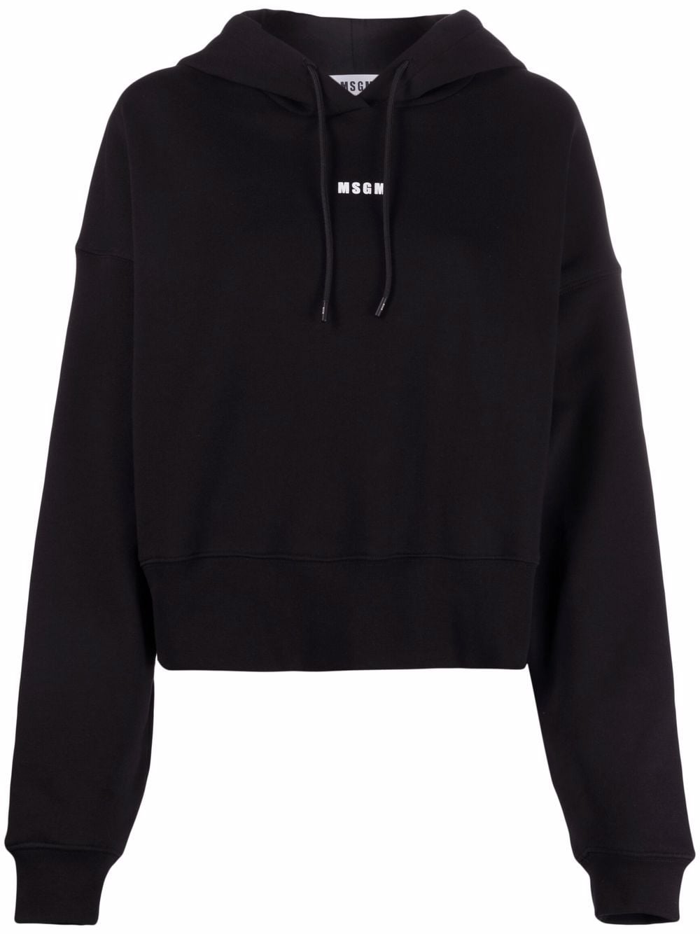 MSGM logo-print hoodie - Black von MSGM