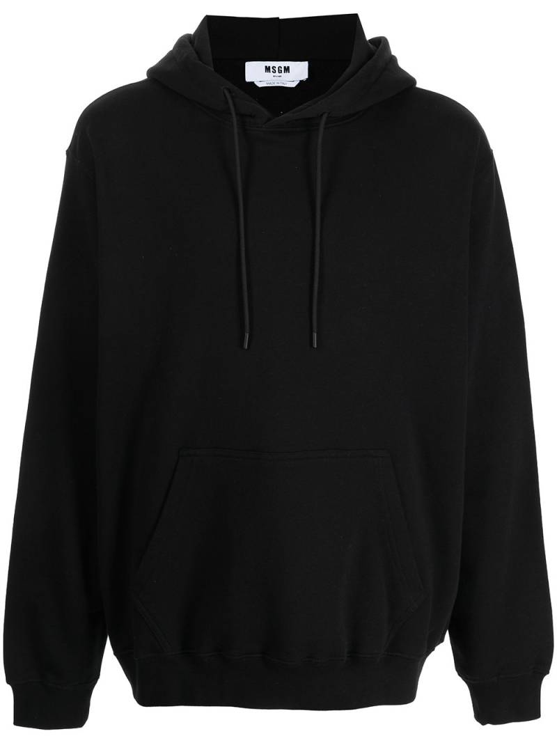 MSGM logo print hoodie - Black von MSGM