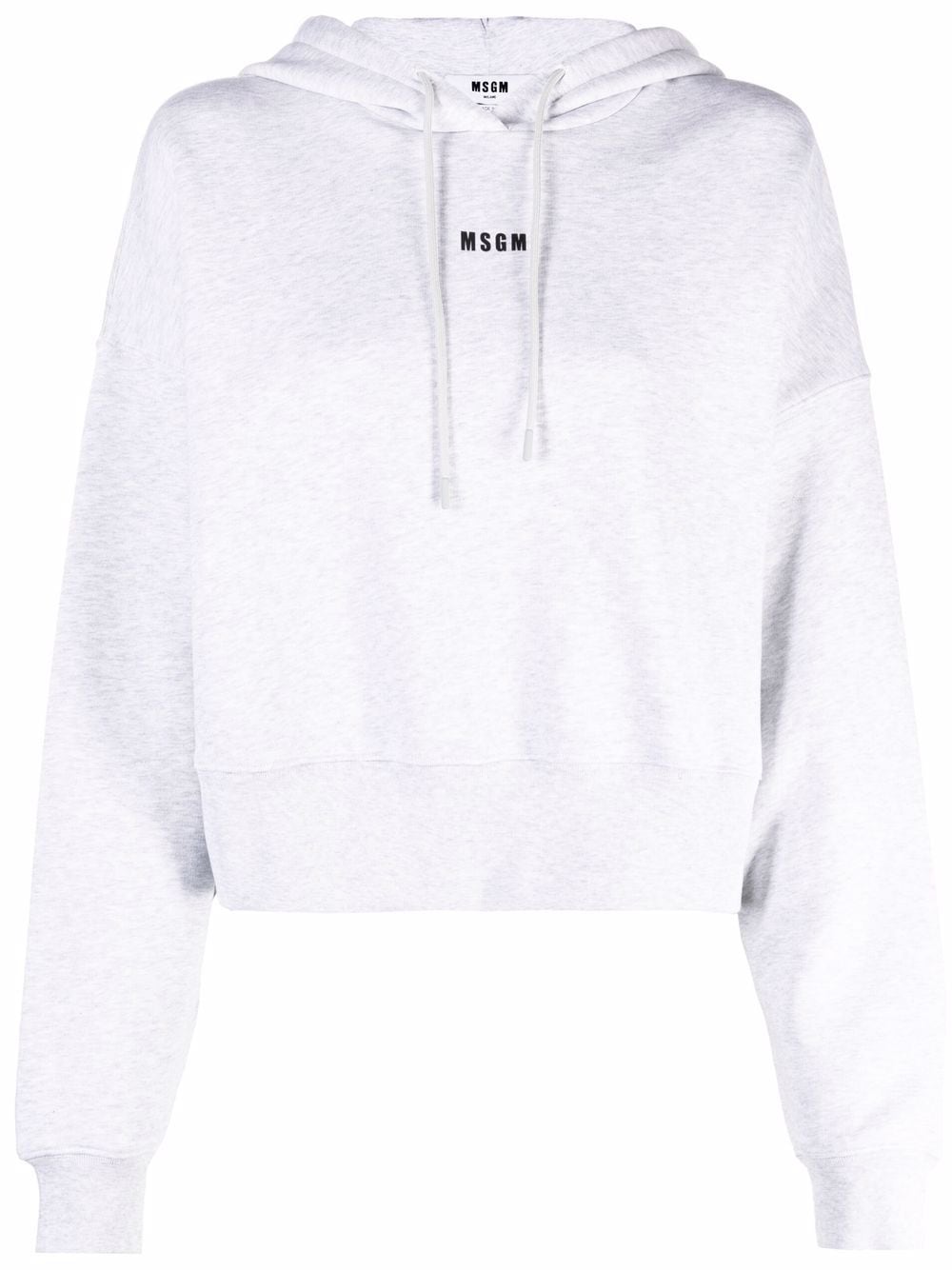 MSGM logo print hoodie - Grey von MSGM