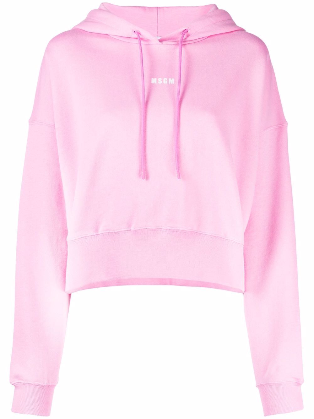 MSGM logo-print hoodie - Pink von MSGM