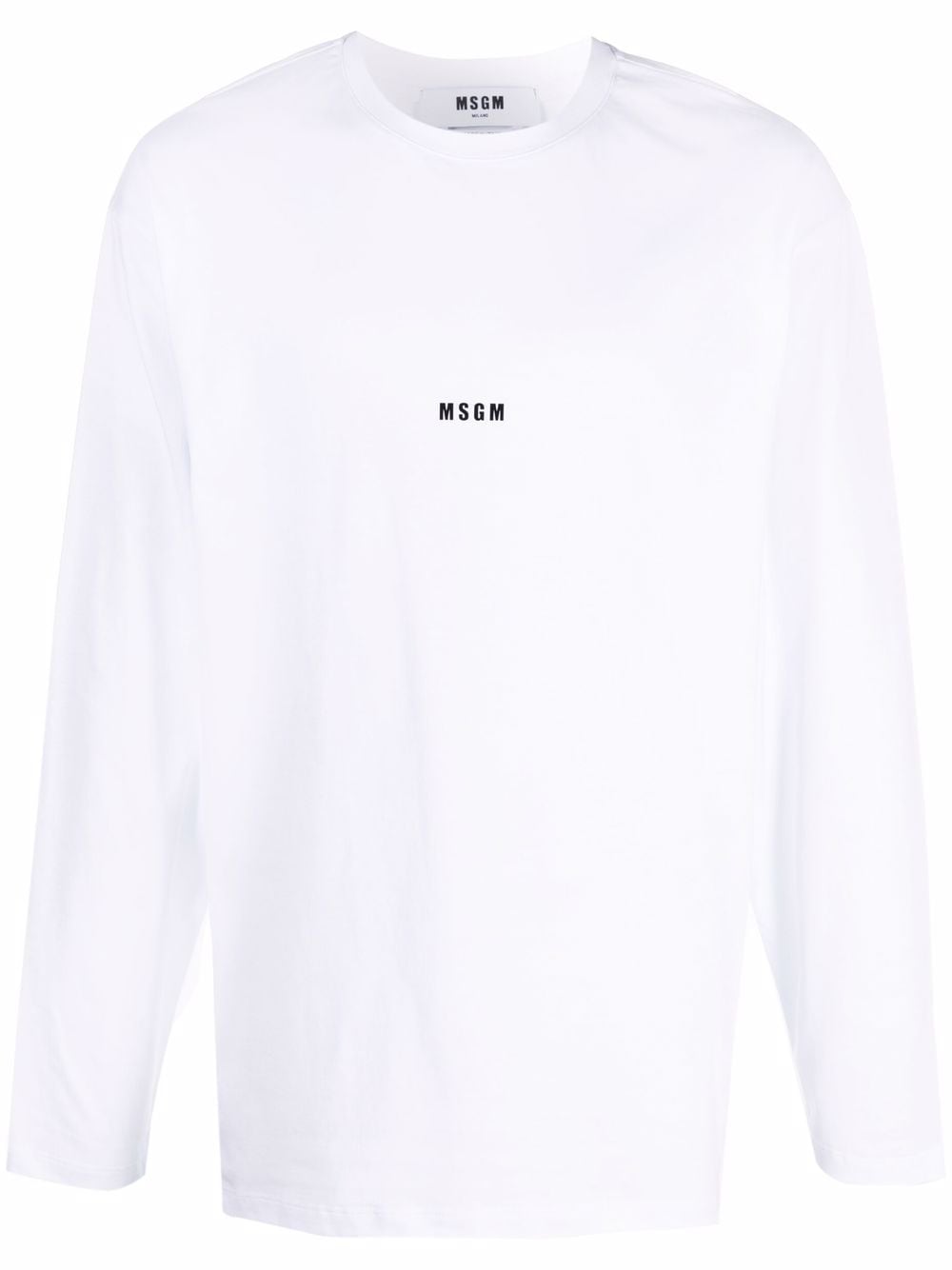 MSGM logo-print longsleeved T-shirt - White von MSGM