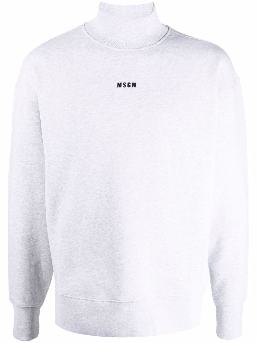 MSGM logo-print mock-neck sweatshirt - Grey von MSGM