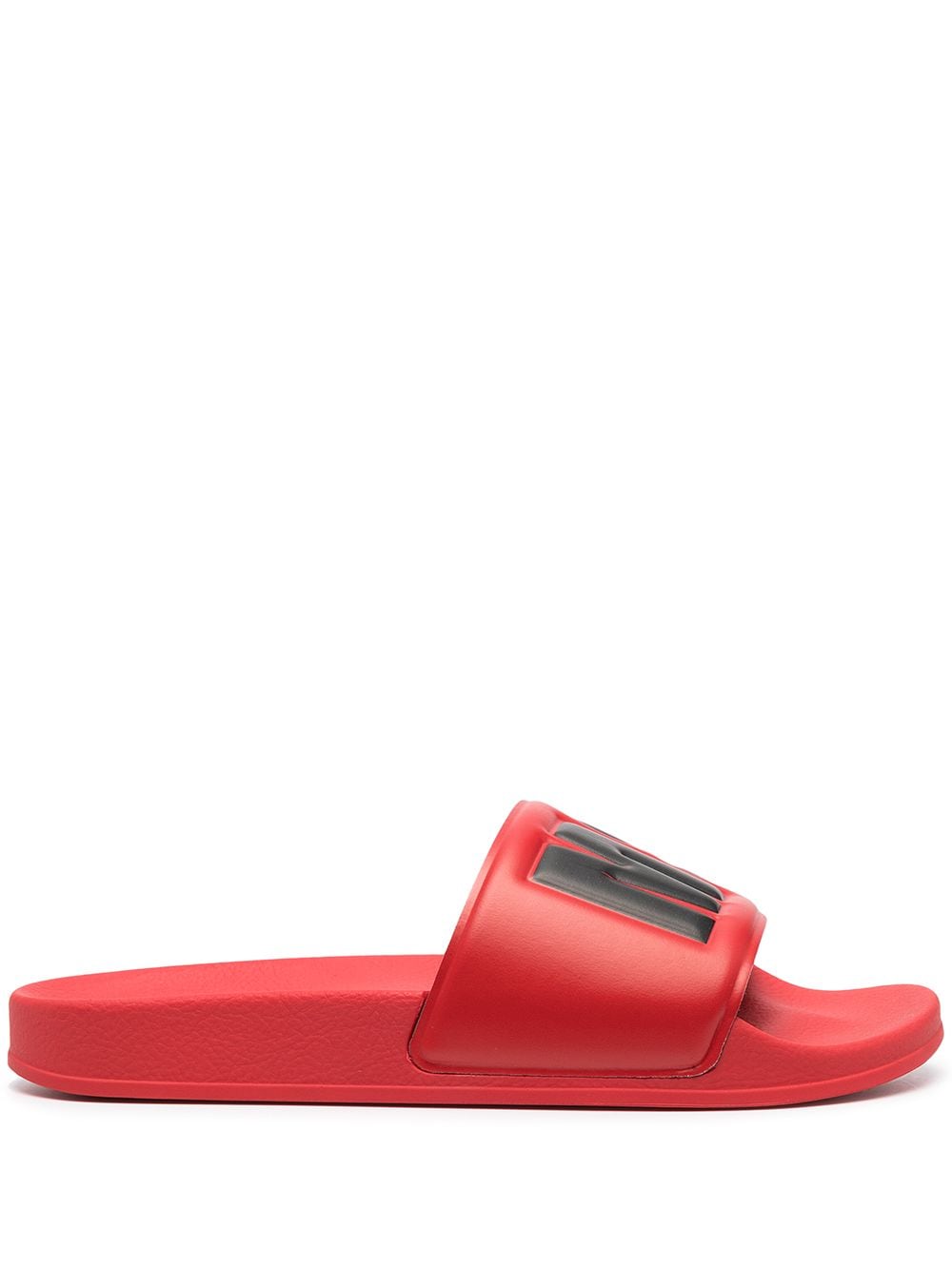 MSGM logo-print pool sliders - Red von MSGM