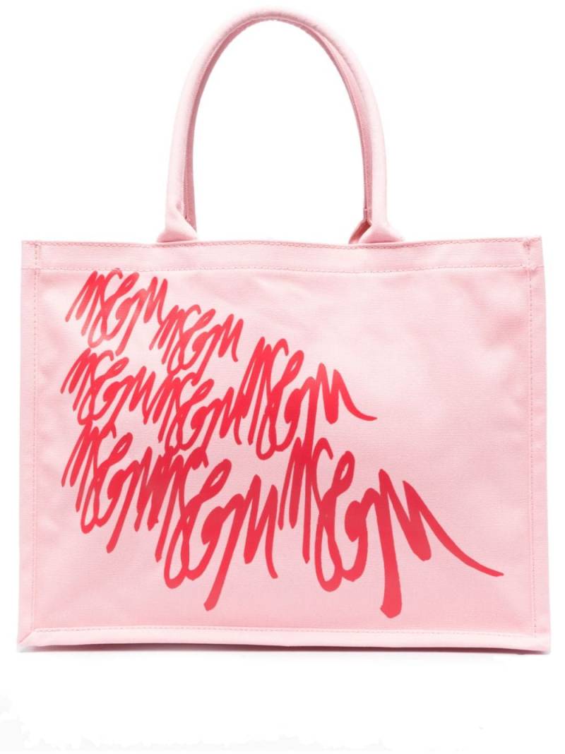 MSGM logo-print shoulder bag - Pink von MSGM