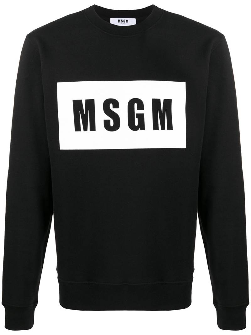 MSGM logo-print sweatshirt - Black von MSGM