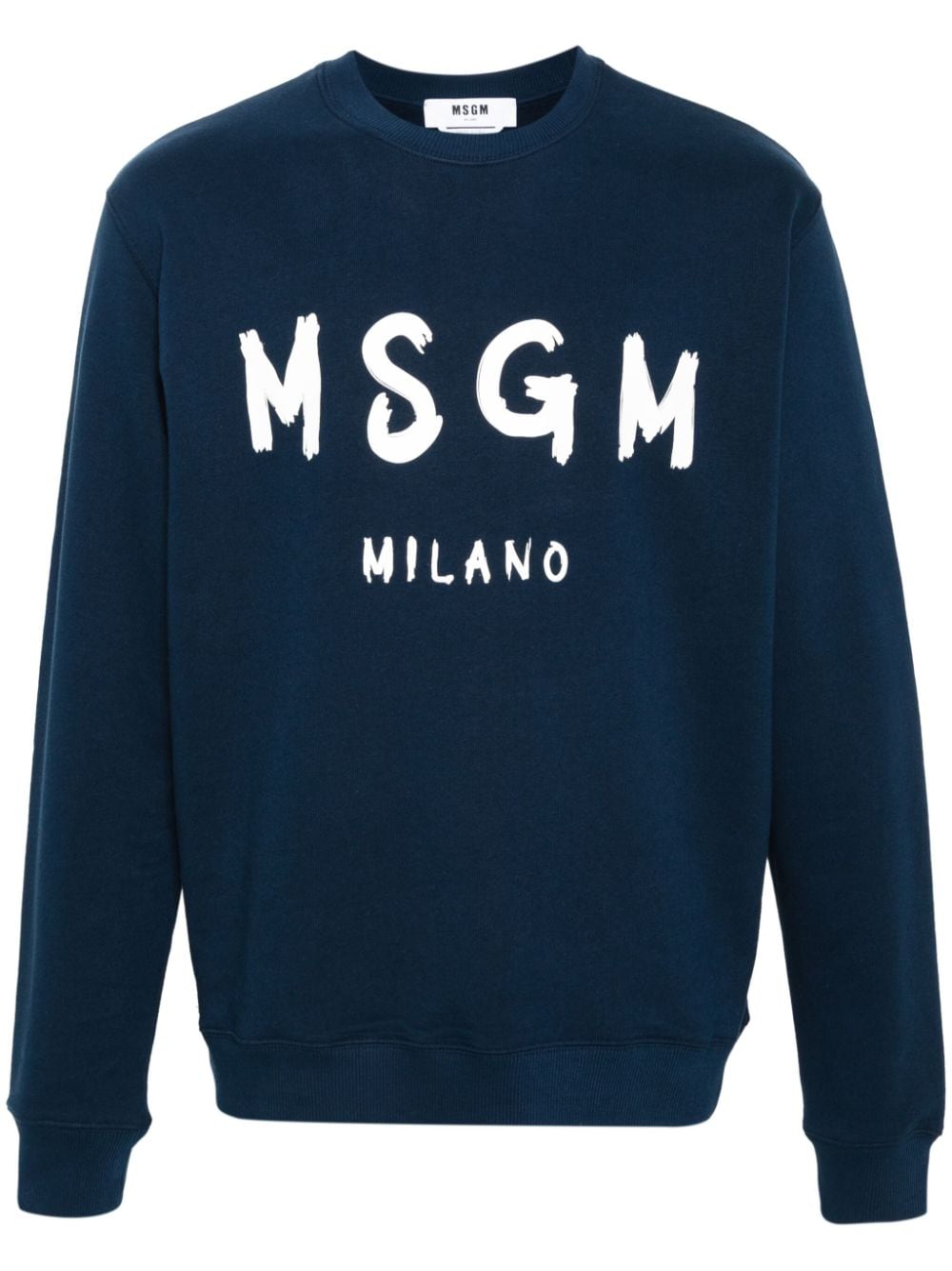 MSGM logo-print sweatshirt - Blue von MSGM
