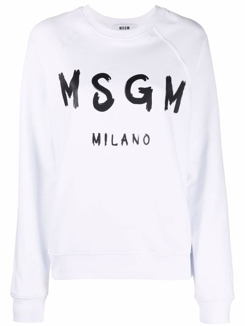 MSGM logo-print sweatshirt - White von MSGM