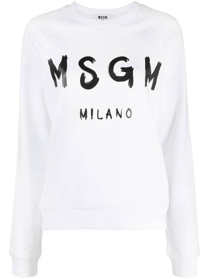 MSGM logo-print sweatshirt - White von MSGM