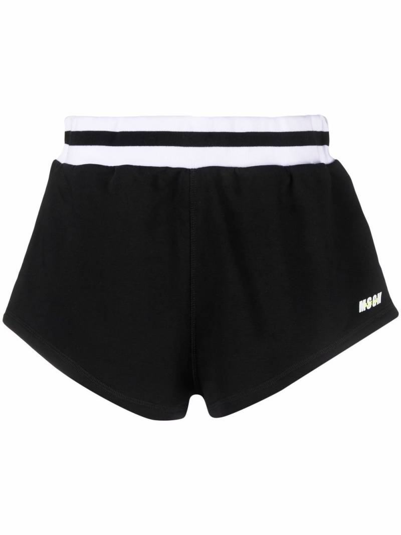 MSGM logo-print track shorts - Black von MSGM