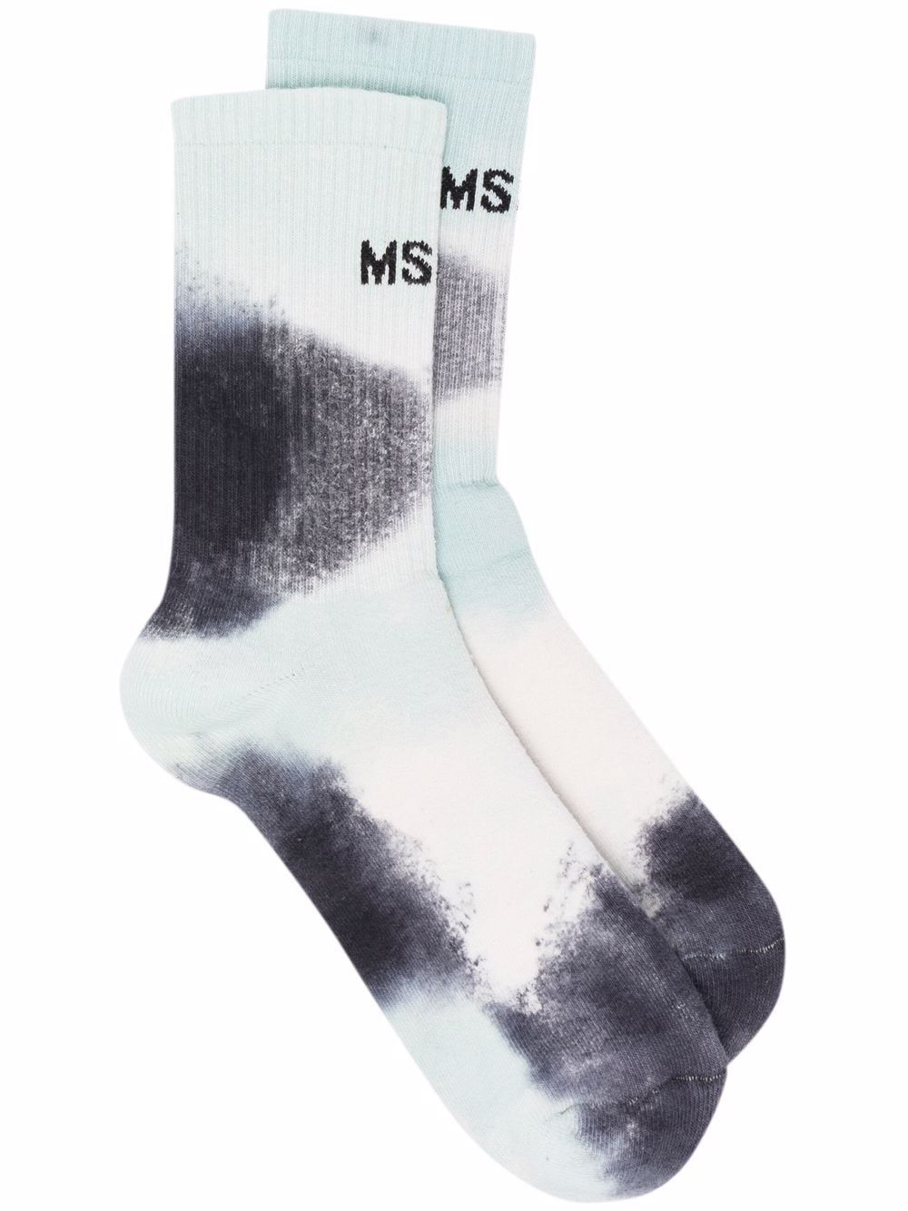 MSGM logo tie-dye socks - Blue von MSGM