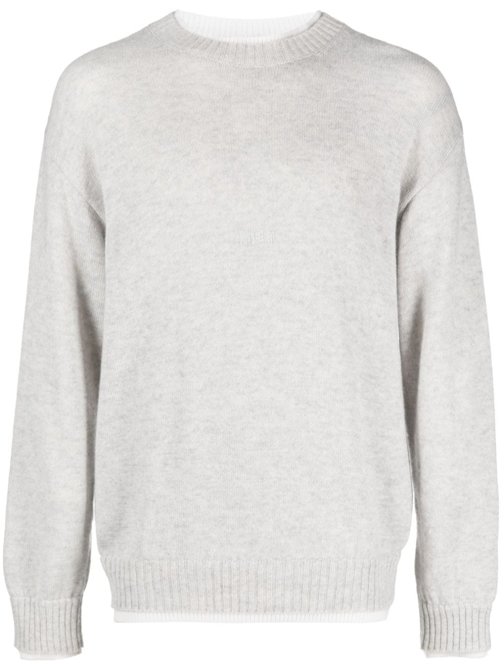 MSGM long-sleeved knitted sweatshirt - Grey von MSGM