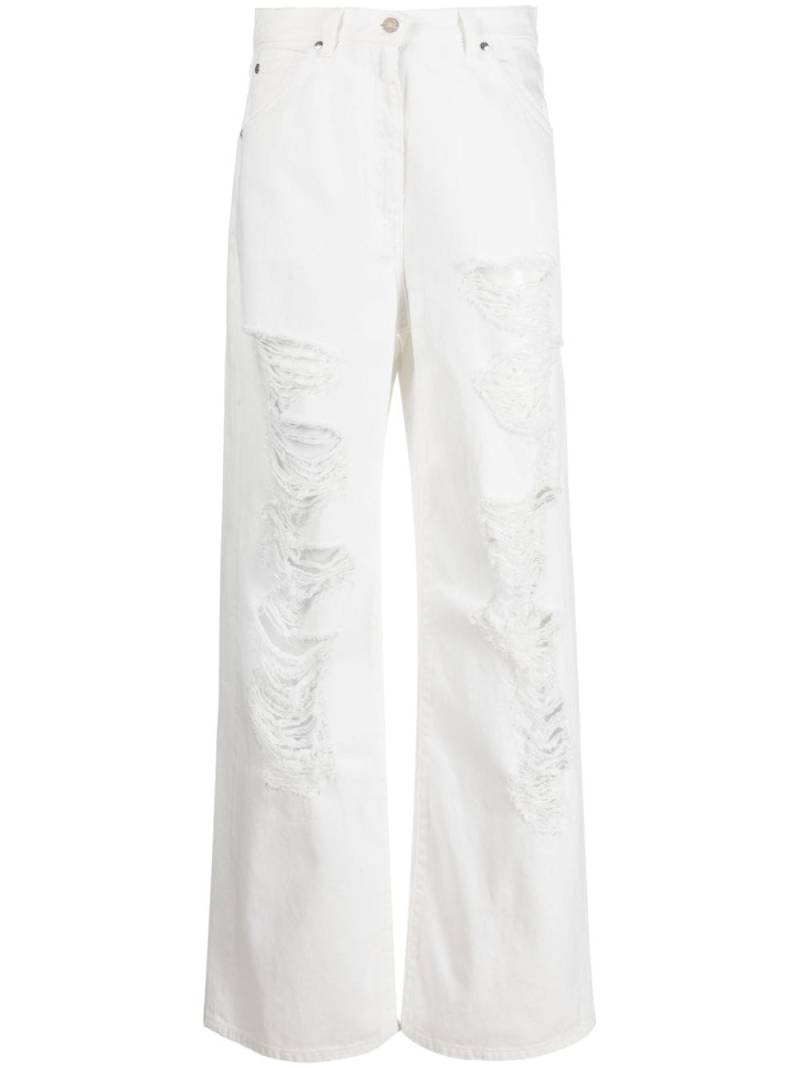 MSGM mid-rise bootcut jeans - White von MSGM