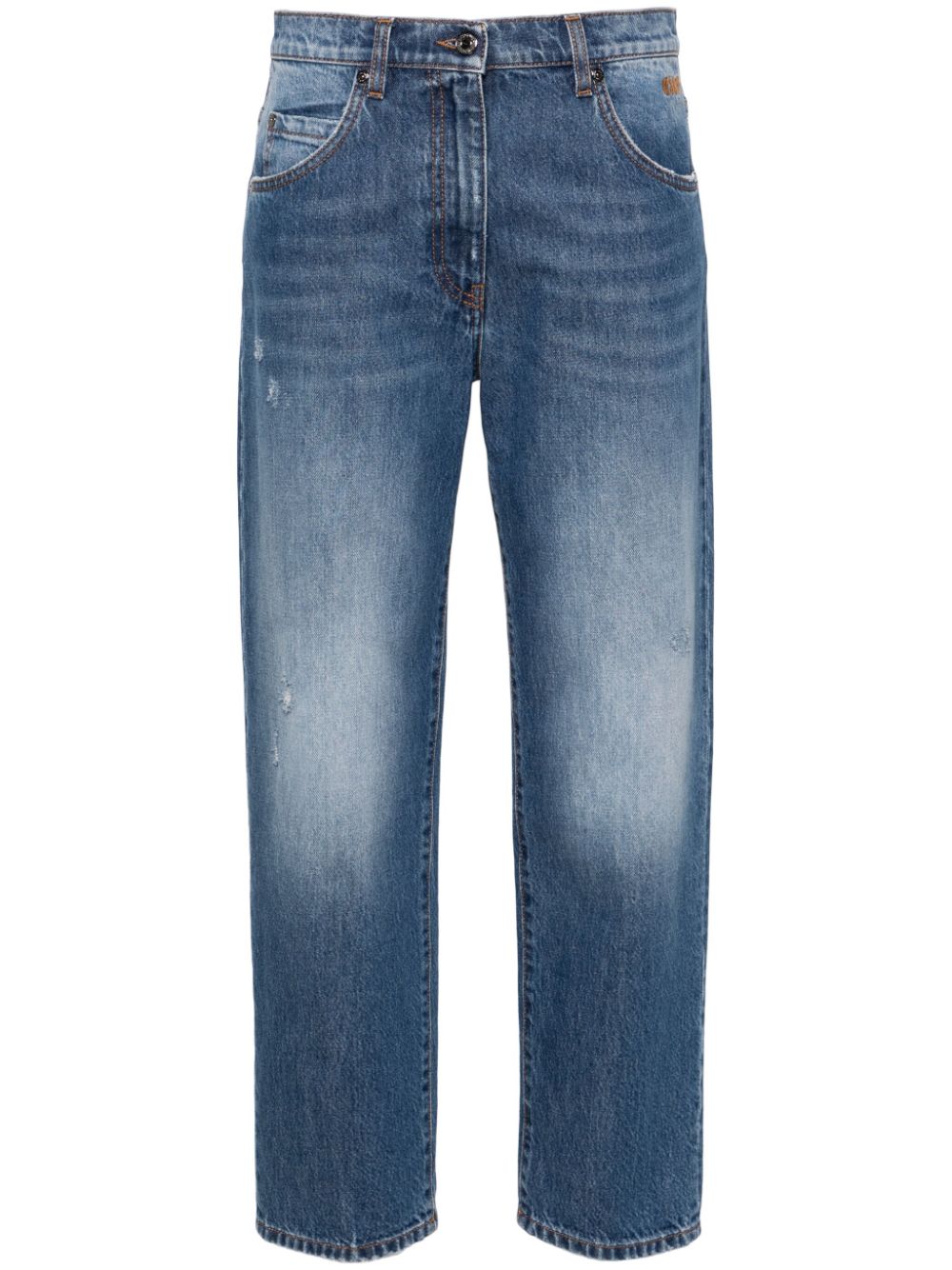 MSGM mid-rise cropped jeans - Blue von MSGM