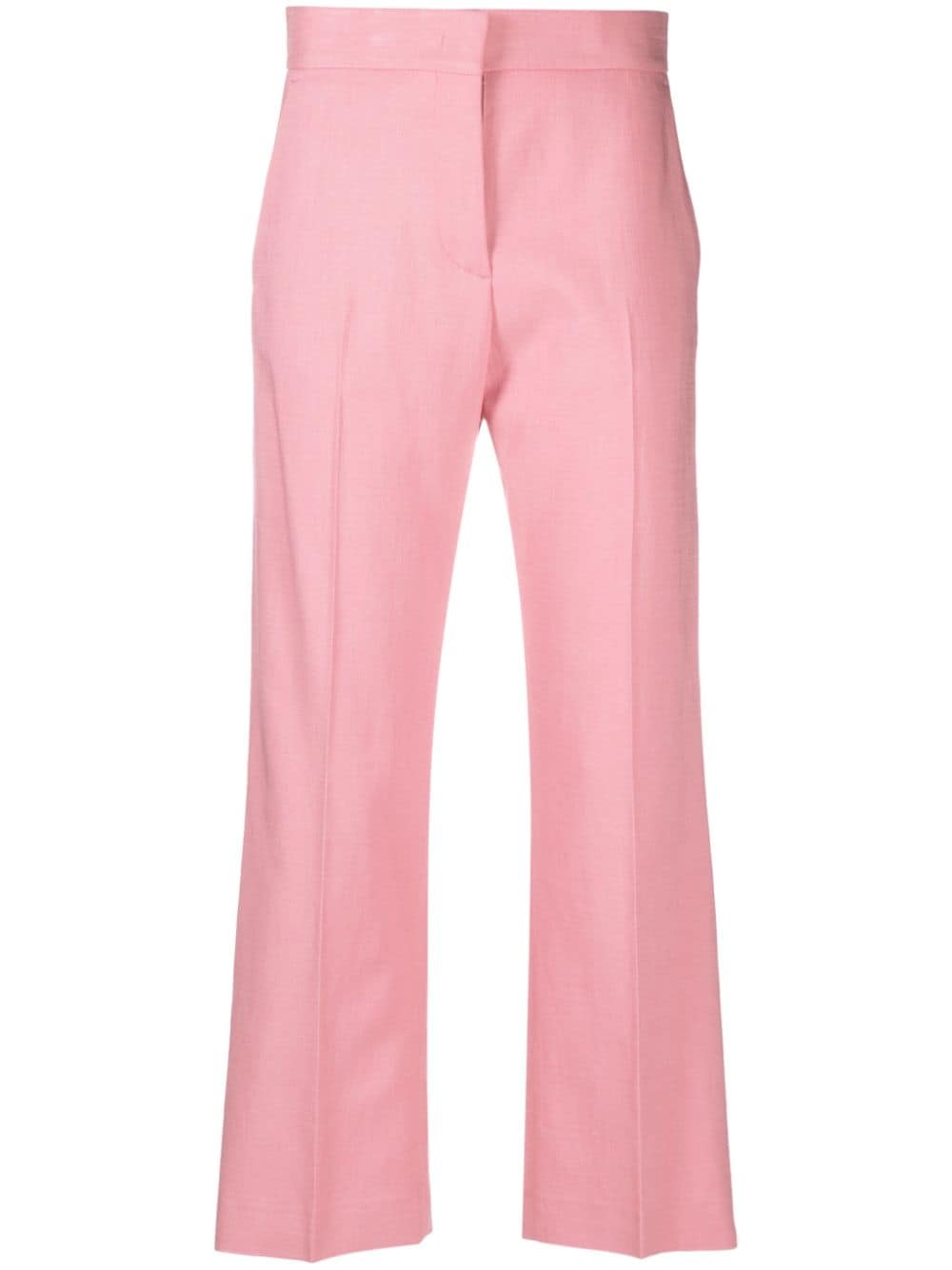 MSGM mid-rise cropped tailored trousers - Pink von MSGM