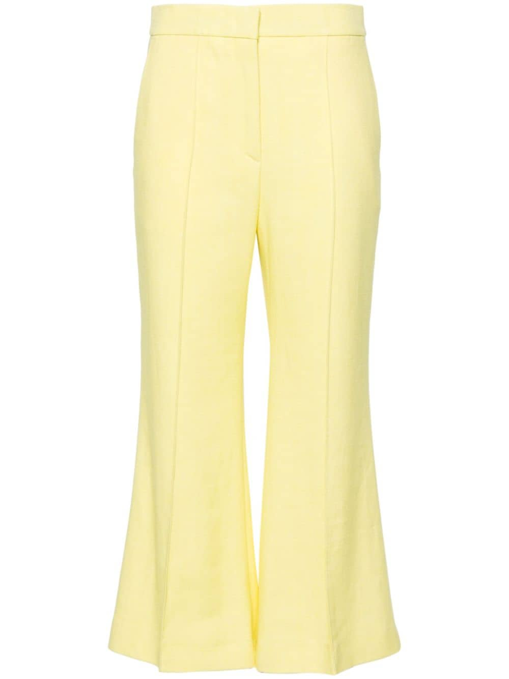 MSGM mid-rise cropped trousers - Yellow von MSGM