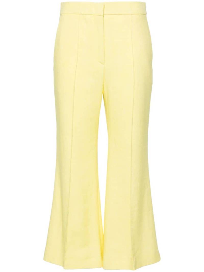 MSGM mid-rise cropped trousers - Yellow von MSGM