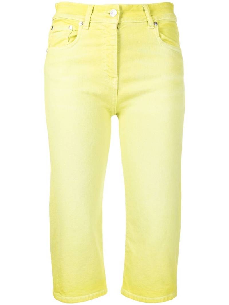 MSGM mid-rise cropped trousers - Yellow von MSGM