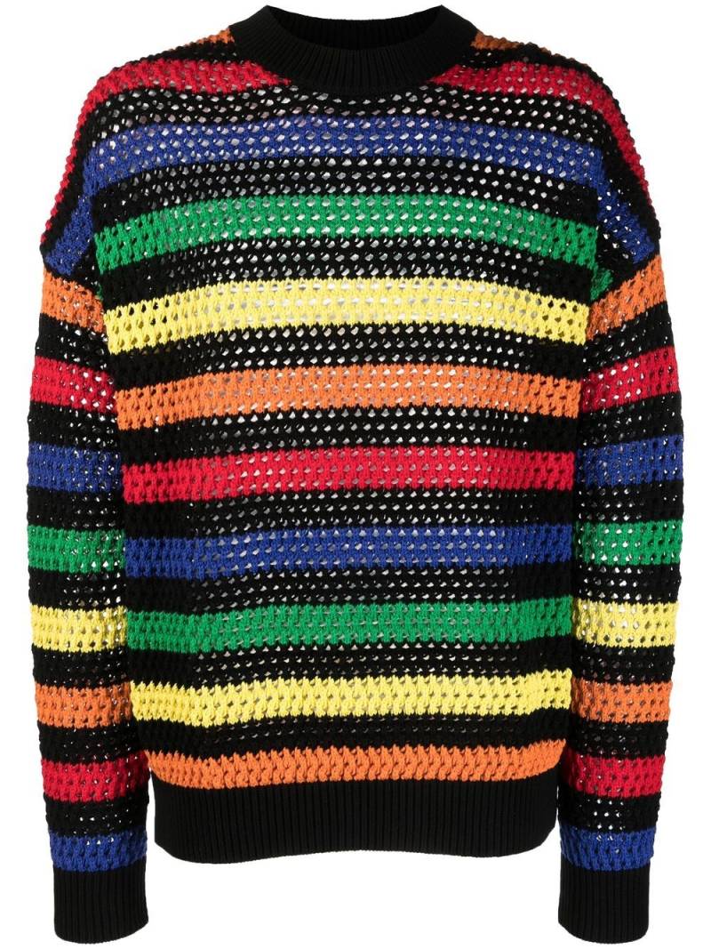 MSGM multicolor striped jumper - Black von MSGM