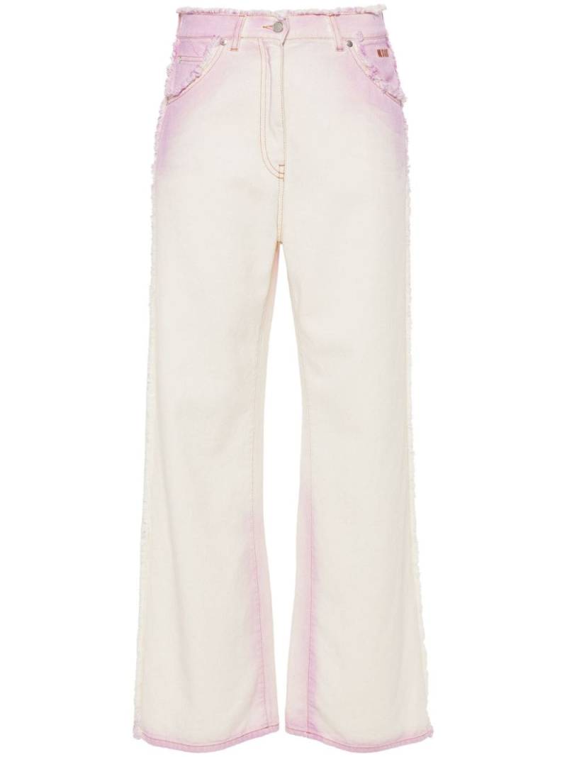 MSGM ombré-print straight trousers - Pink von MSGM