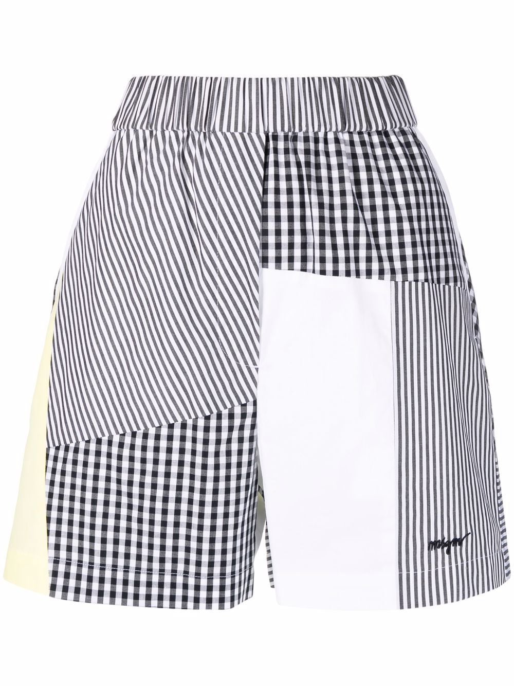 MSGM patchwork elasticated shorts - White von MSGM