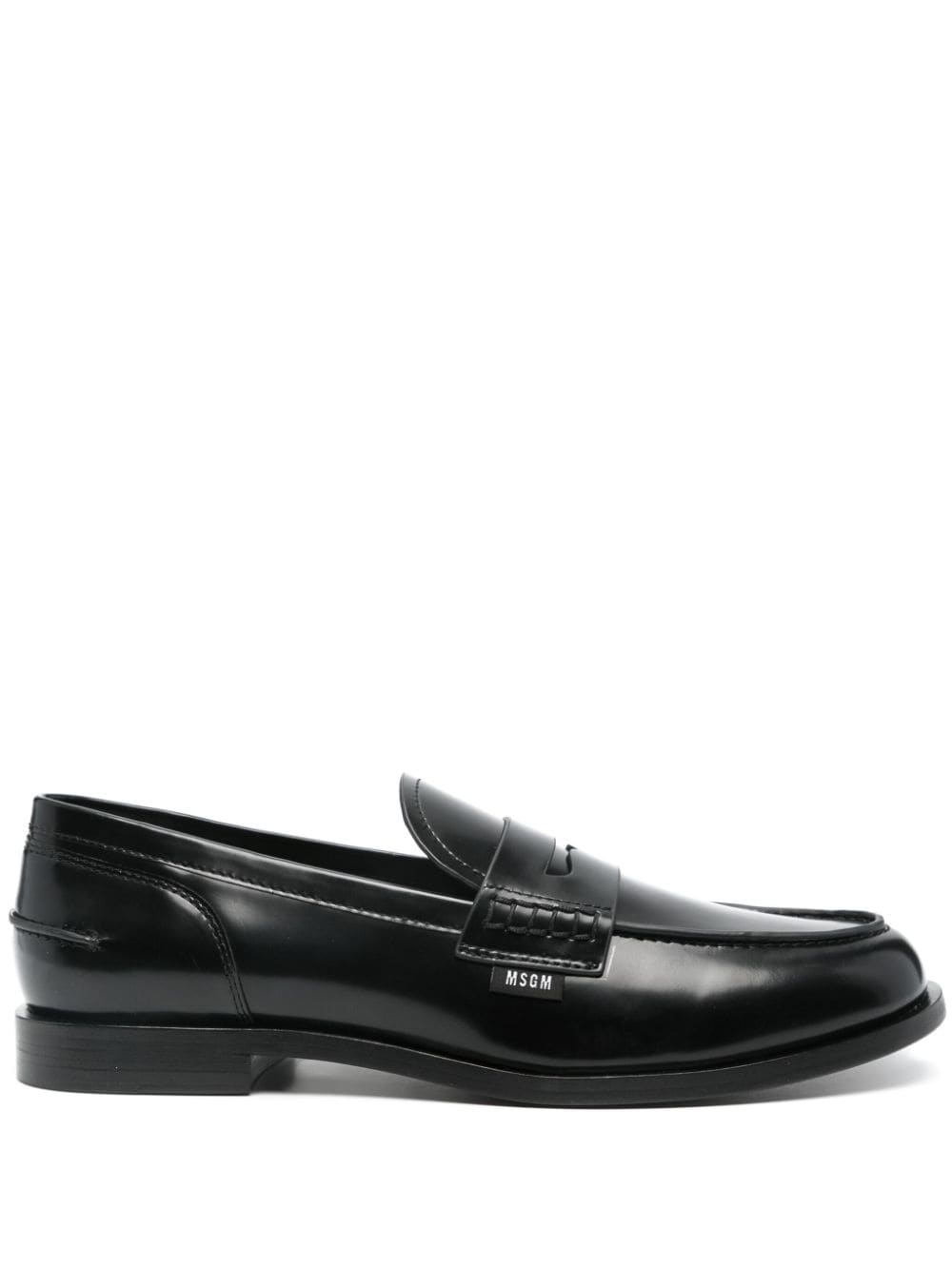 MSGM penny-slot leather loafers - Black von MSGM