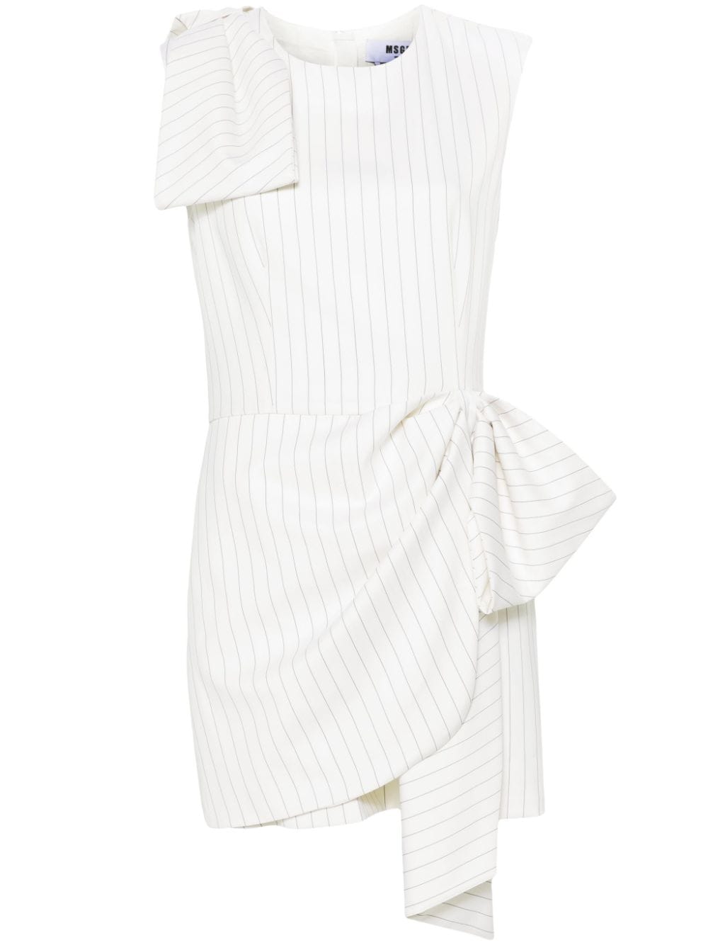 MSGM pinstripe-pattern dress - White von MSGM