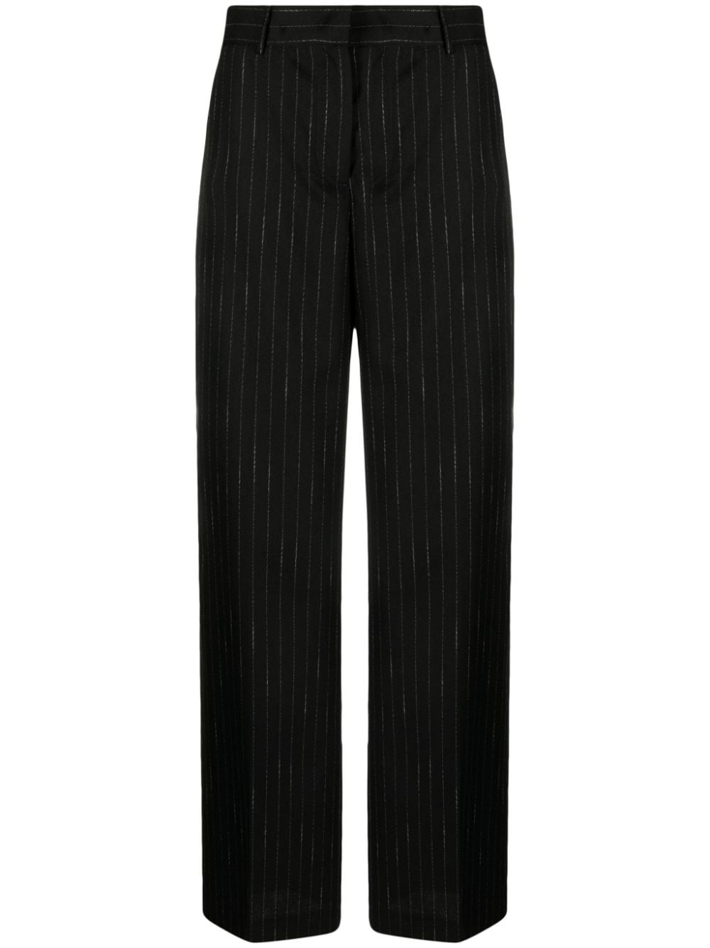 MSGM pinstripe-pattern wide-leg trousers - Black von MSGM