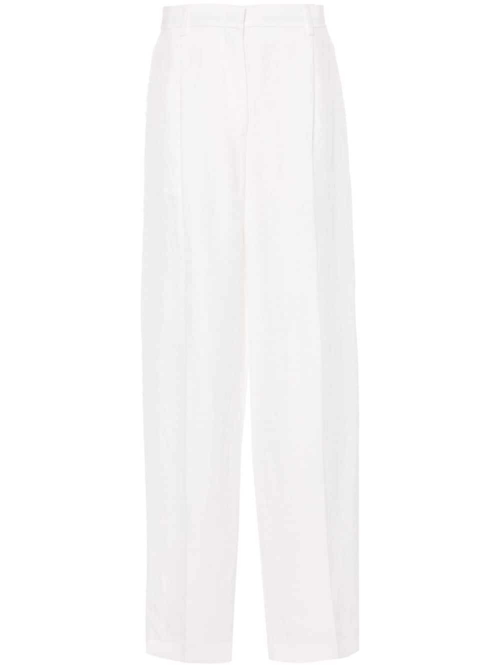 MSGM pleat-detail trousers - White von MSGM