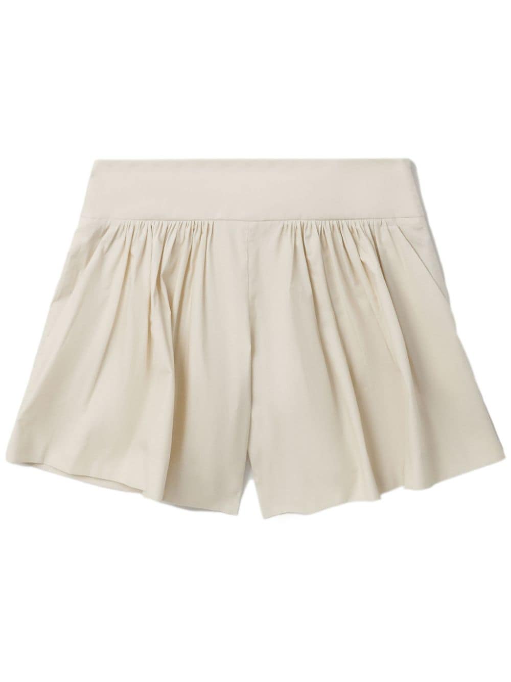 MSGM pleated cotton shorts - Neutrals von MSGM