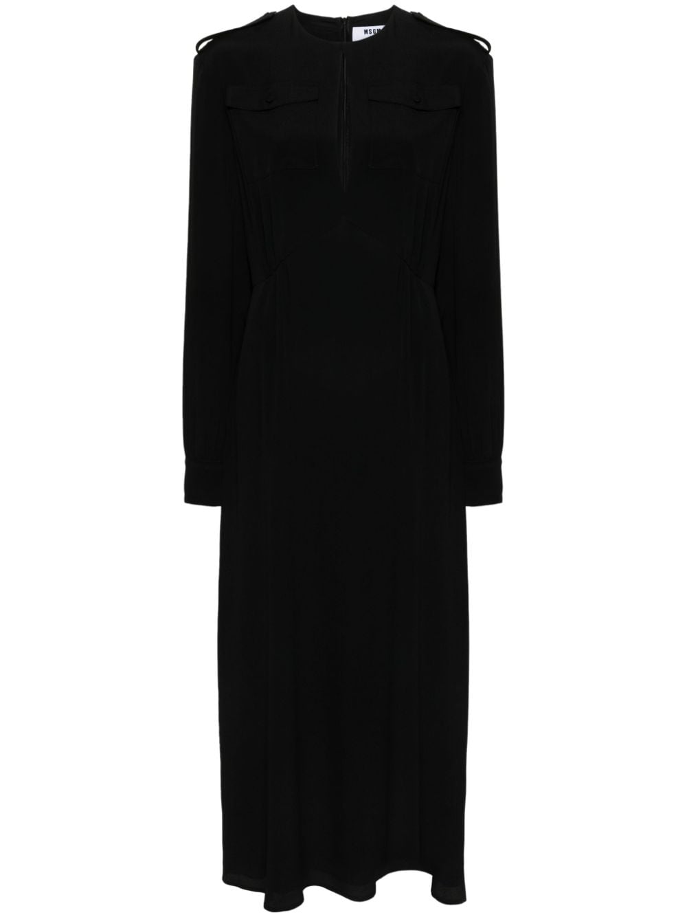 MSGM puff-sleeves maxi dress - Black von MSGM