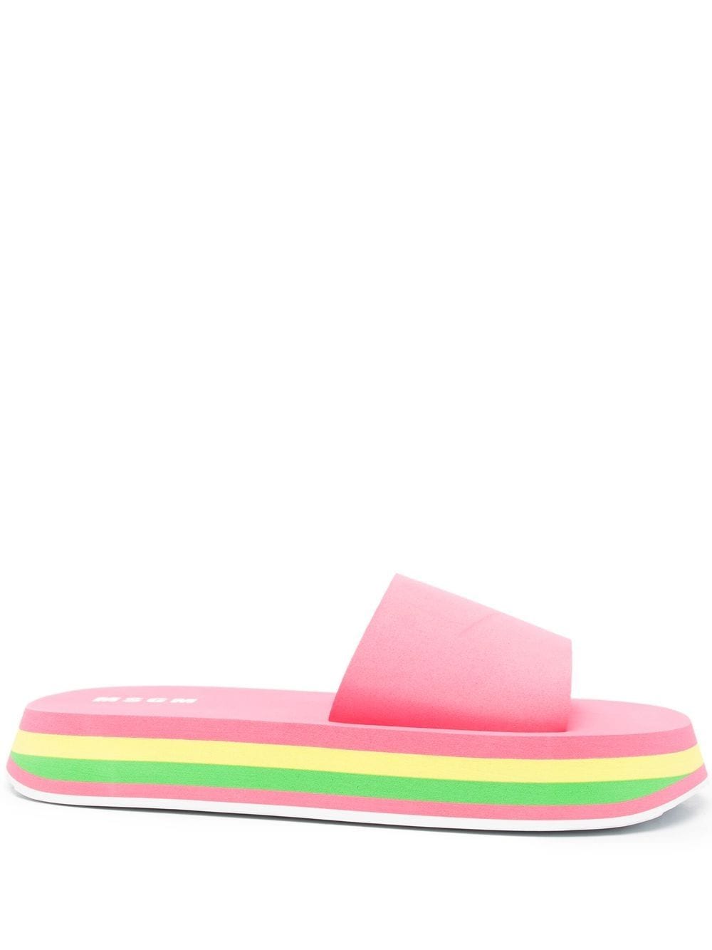 MSGM rainbow-sole open-toe sandals - Pink von MSGM