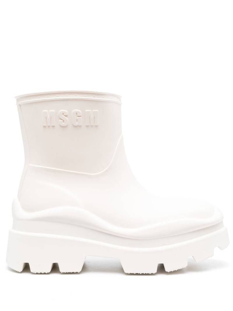 MSGM ridged-rubber sole boots - White von MSGM