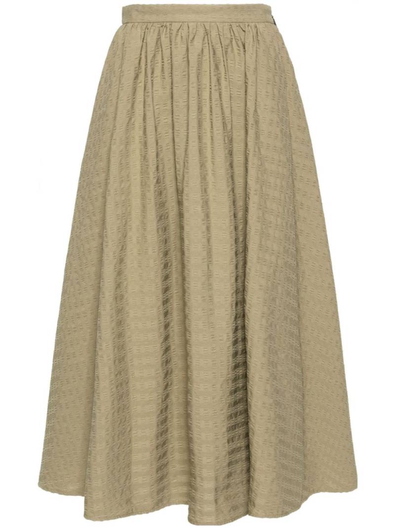 MSGM seersucker-embellished skirt - Green von MSGM