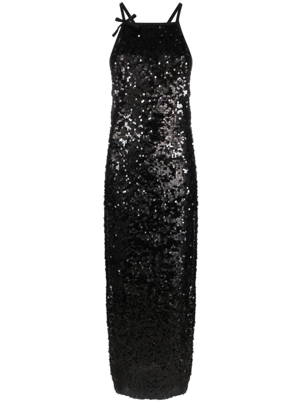 MSGM sequin-embellished tulle midi dress - Black von MSGM
