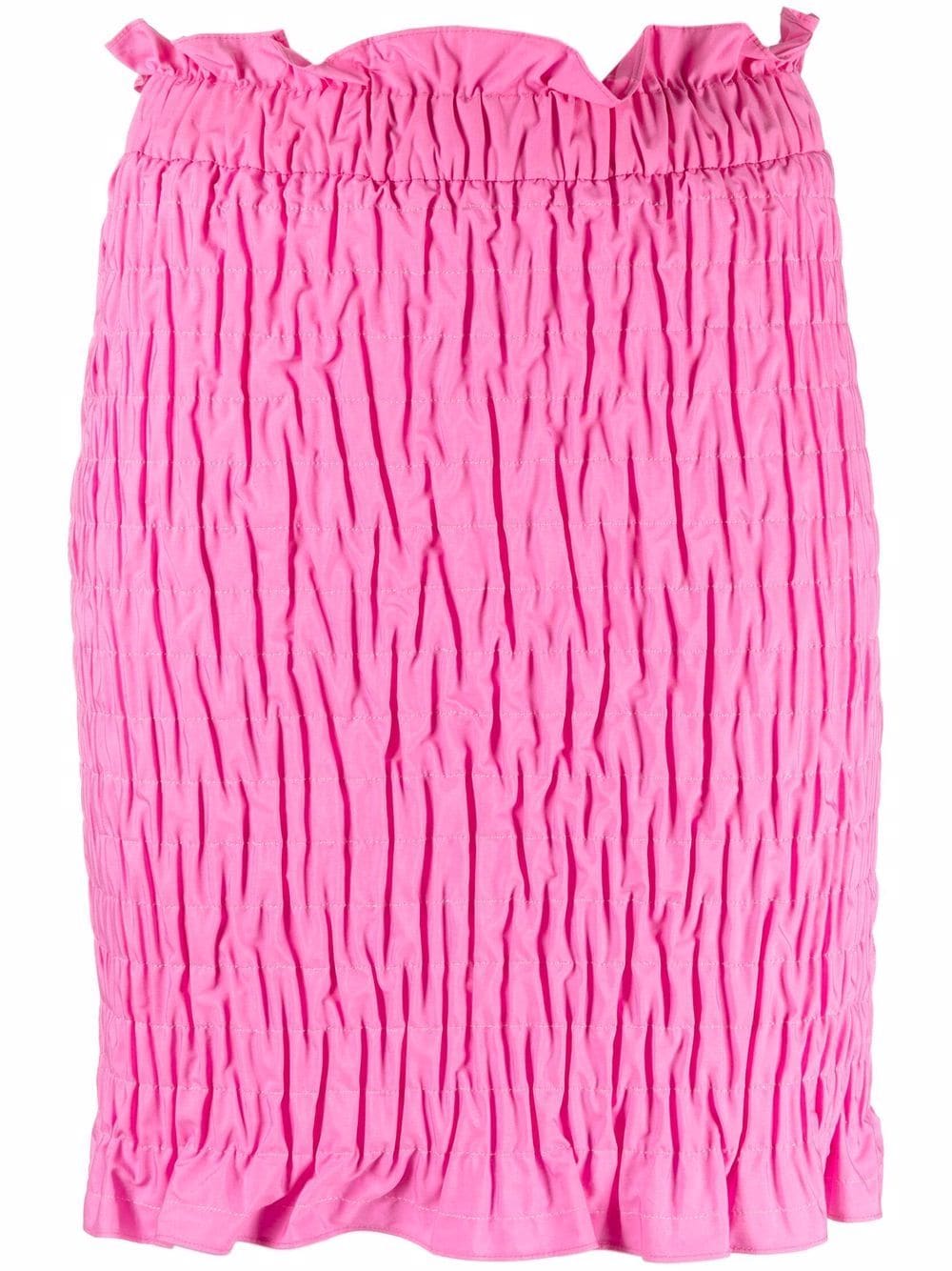 MSGM shirred-effect mini skirt - Pink von MSGM
