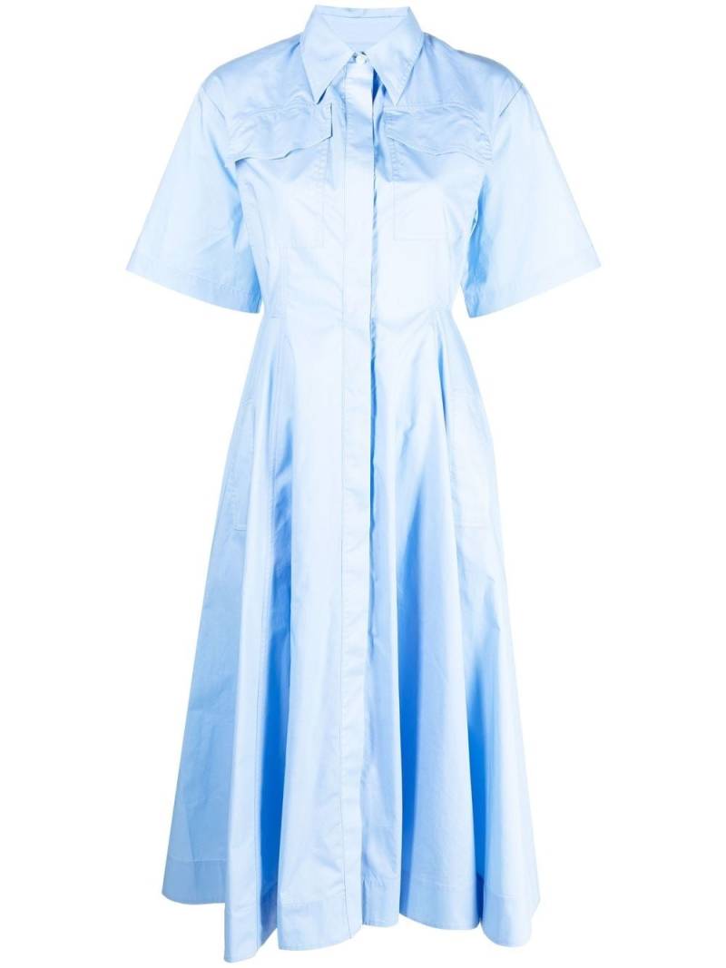 MSGM short-sleeve A-line shirt dress - Blue von MSGM