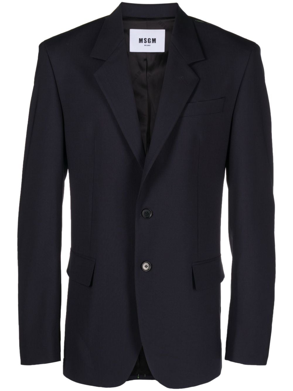 MSGM single-breasted notched blazer - Blue von MSGM