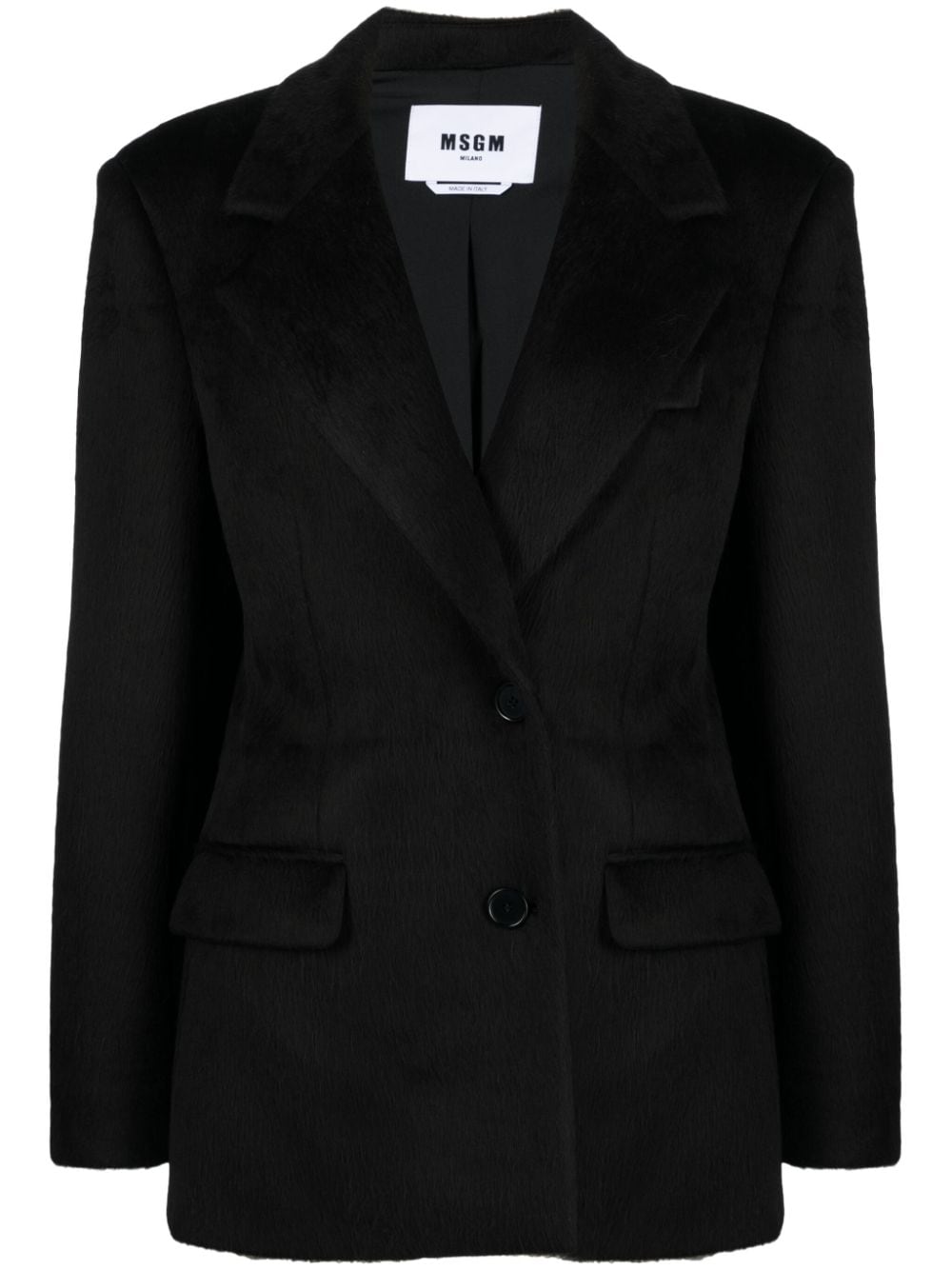 MSGM single-breasted peak-lapels blazer - Black von MSGM