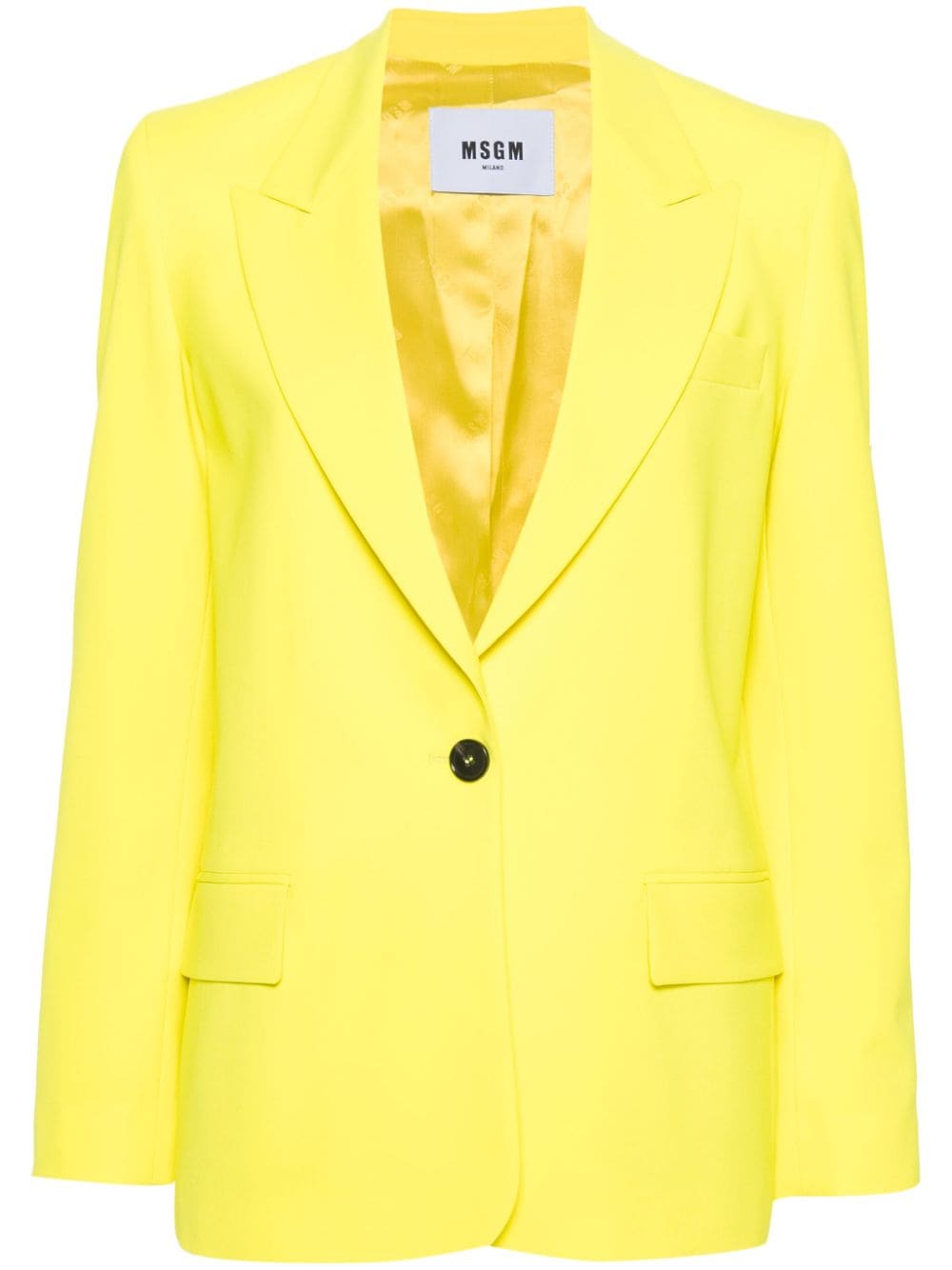 MSGM single-breasted peak-lapels blazer - Yellow von MSGM