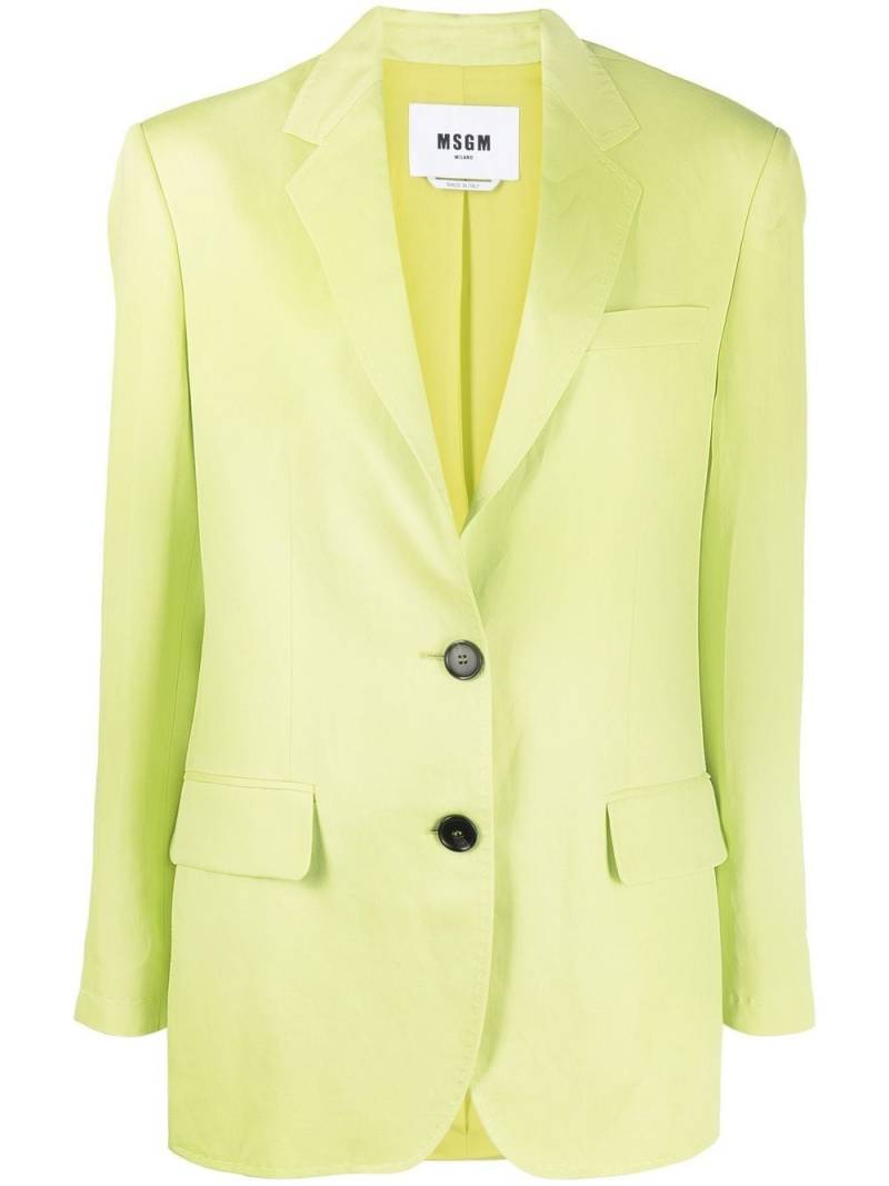 MSGM single-breasted tailored blazer - Green von MSGM