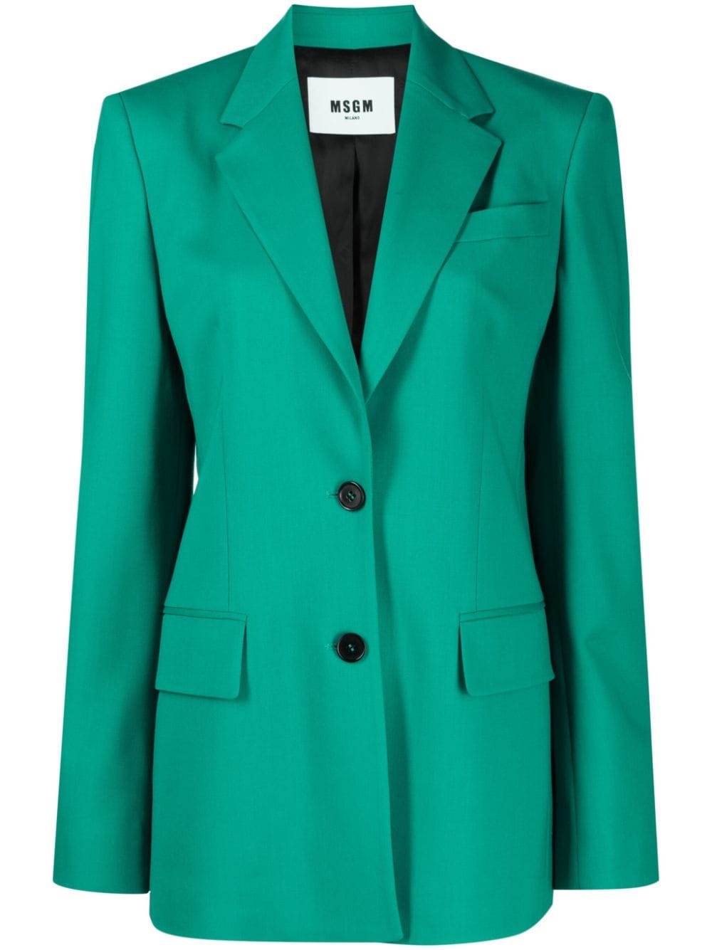 MSGM slim-cut single-breasted blazer - Green von MSGM