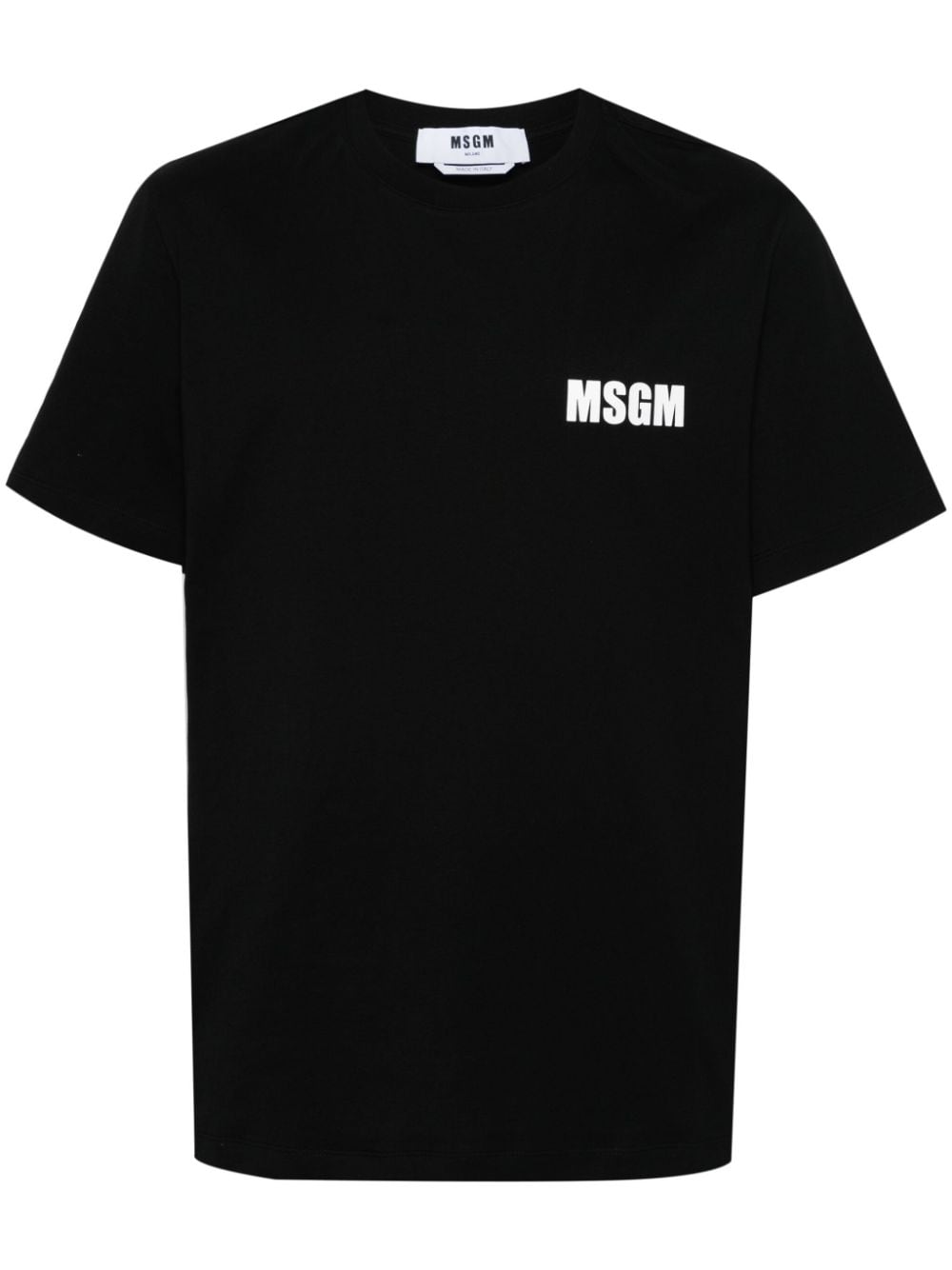 MSGM slogan-print cotton T-shirt - Black von MSGM