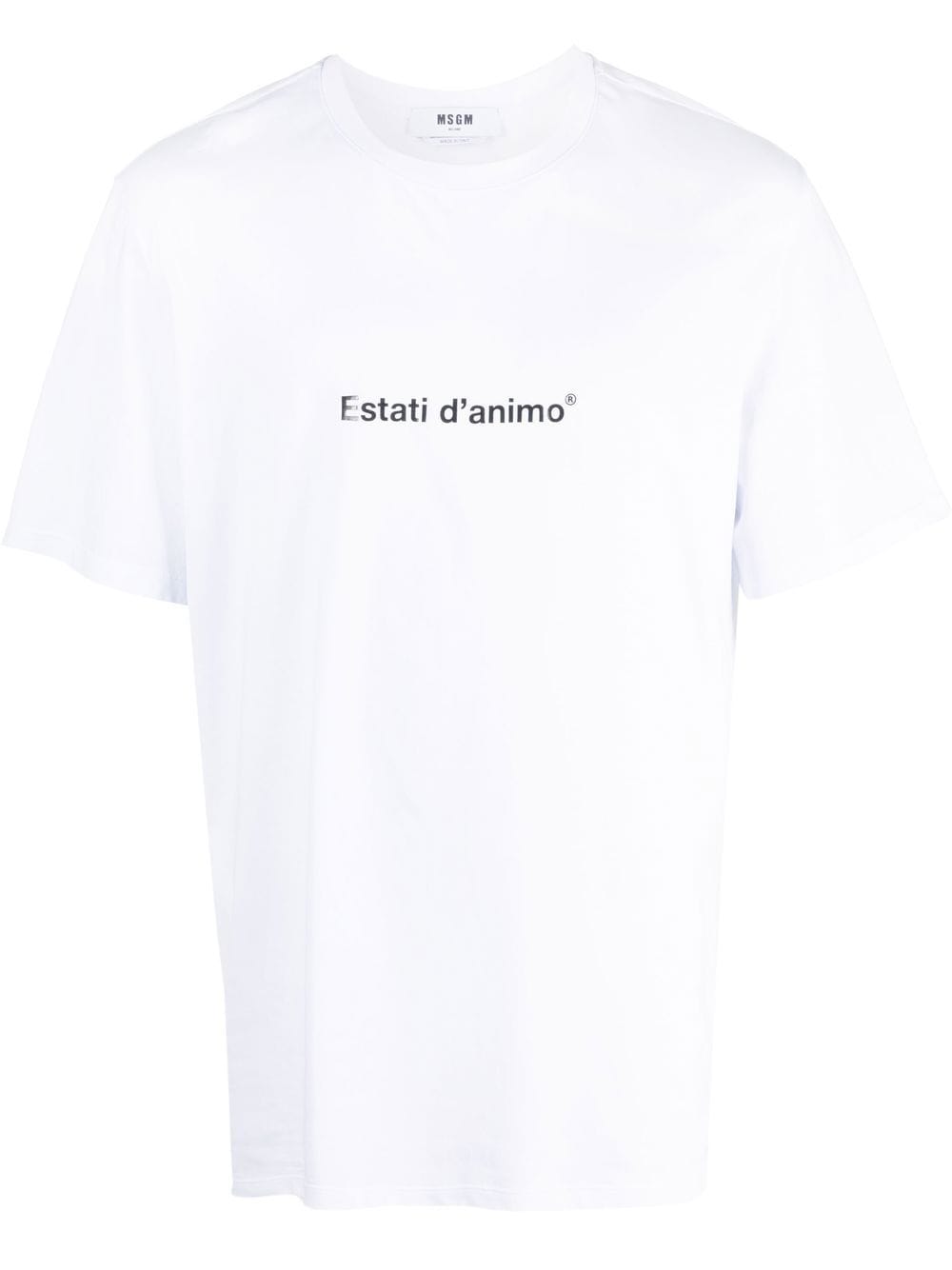 MSGM slogan-print cotton T-shirt - White von MSGM