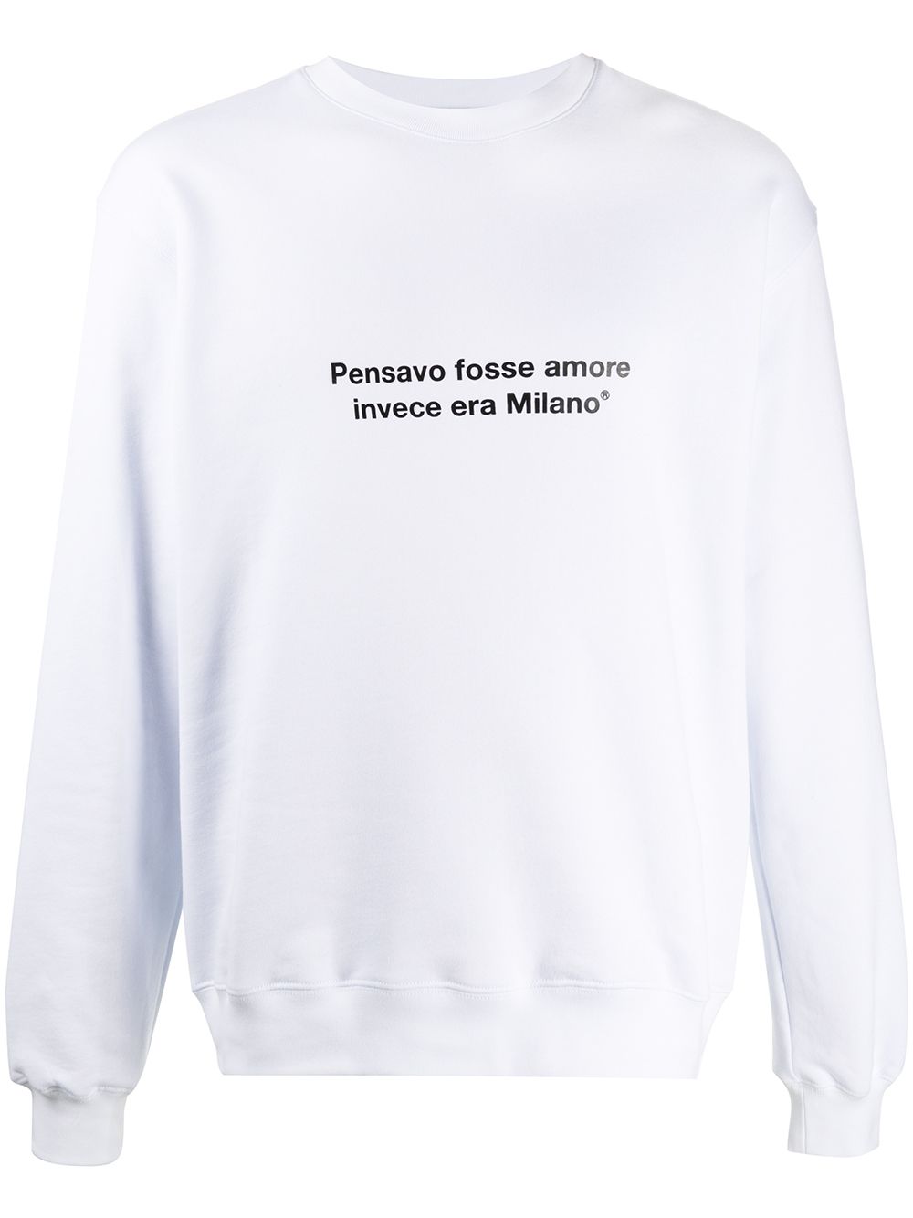 MSGM slogan print sweatshirt - White von MSGM